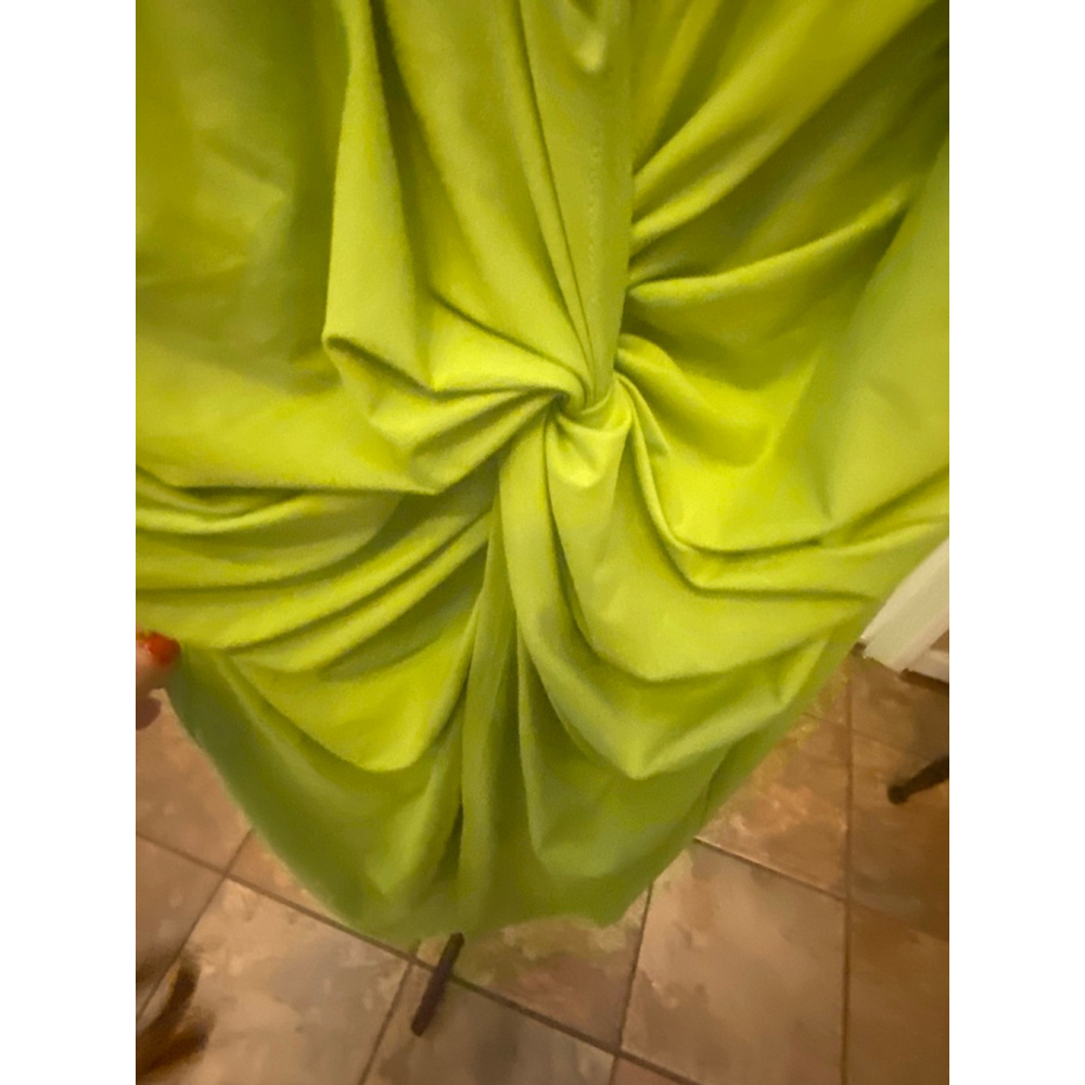 Women's STYLEWE Lime Green Ruched Maxi Dress XL - Picture 5 of 9